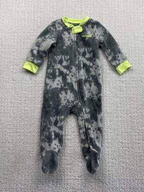 Hurley Baby Boys Fleece Blanket Sleeper Footed One Piece Zip Up Tie Dye Sz 9M